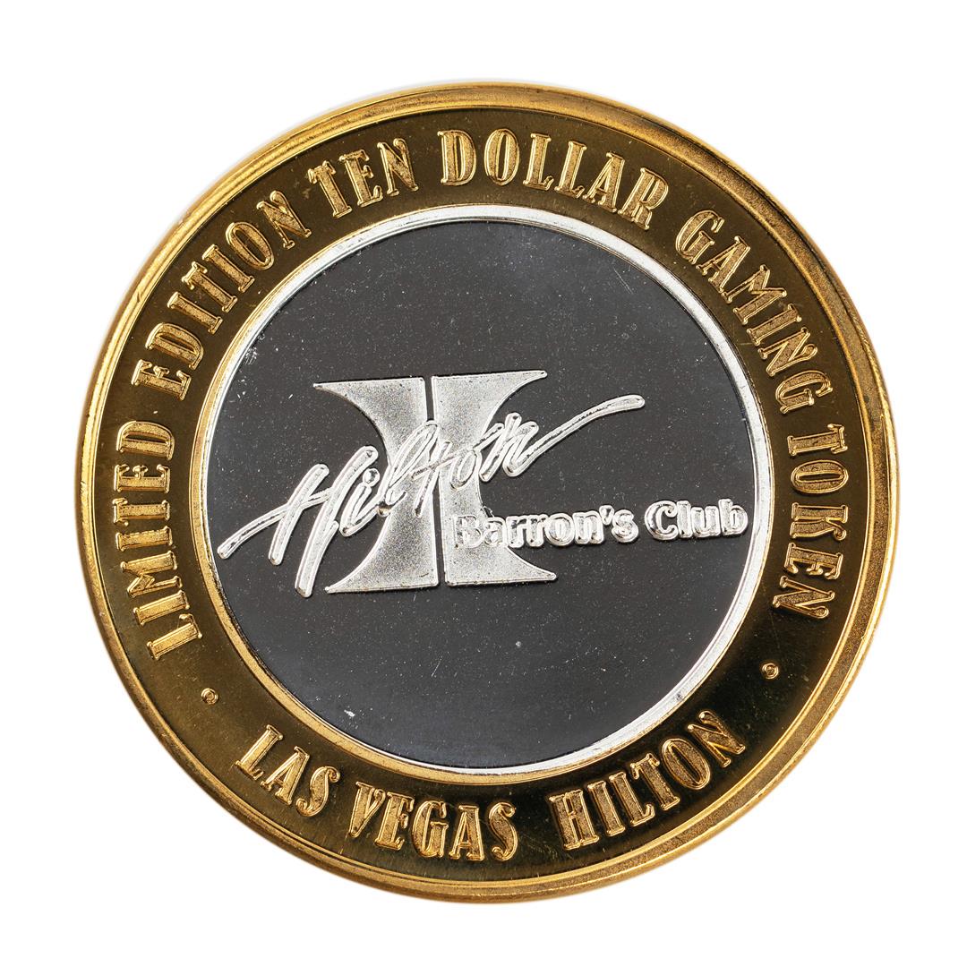 .999 Silver Hilton Las Vegas, Nevada $10 Casino Limited: One .999 Silver Hilton Las Vegas, Nevada $10 Casino Limited Edition Gaming Token.