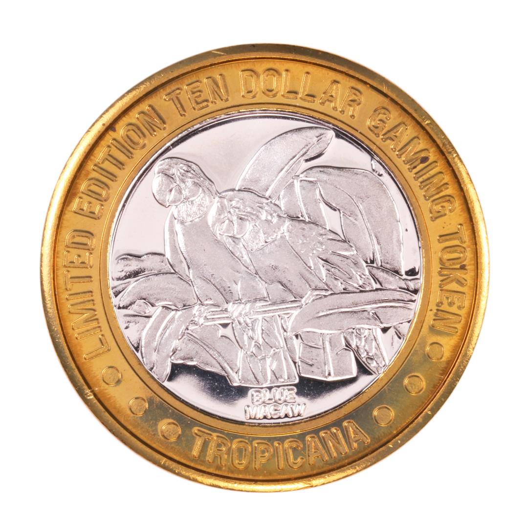 .999 Silver Tropicana Las Vegas, Nevada $10 Casino: One .999 Silver Tropicana Las Vegas, Nevada $10 Casino Limited Edition Gaming Token.