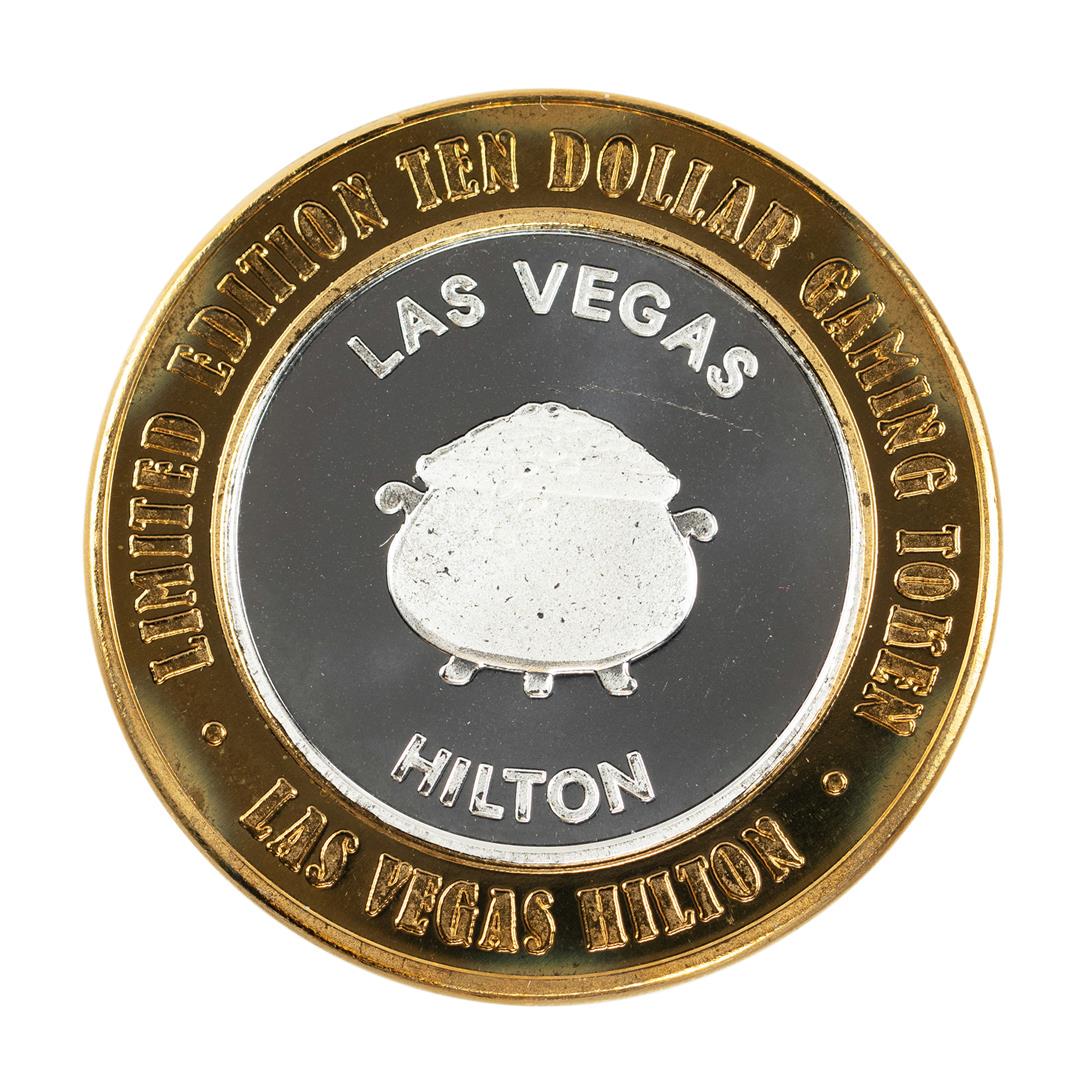 .999 Silver Hilton Las Vegas, Nevada $10 Casino Limited: One .999 Silver Hilton Las Vegas, Nevada $10 Casino Limited Edition Gaming Token.