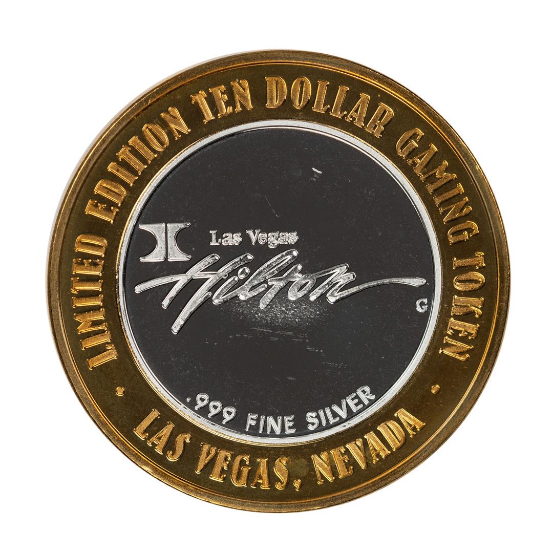 .999 Silver Hilton Las Vegas, Nevada $10 Casino Limited: One .999 Silver Hilton Las Vegas, Nevada $10 Casino Limited Edition Gaming Token.