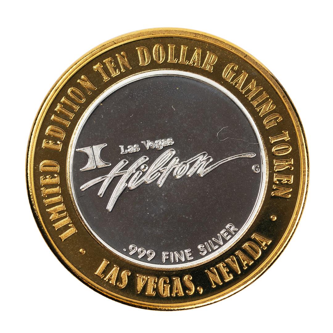 .999 Silver Hilton Las Vegas, Nevada $10 Casino Limited: One .999 Silver Hilton Las Vegas, Nevada $10 Casino Limited Edition Gaming Token.
