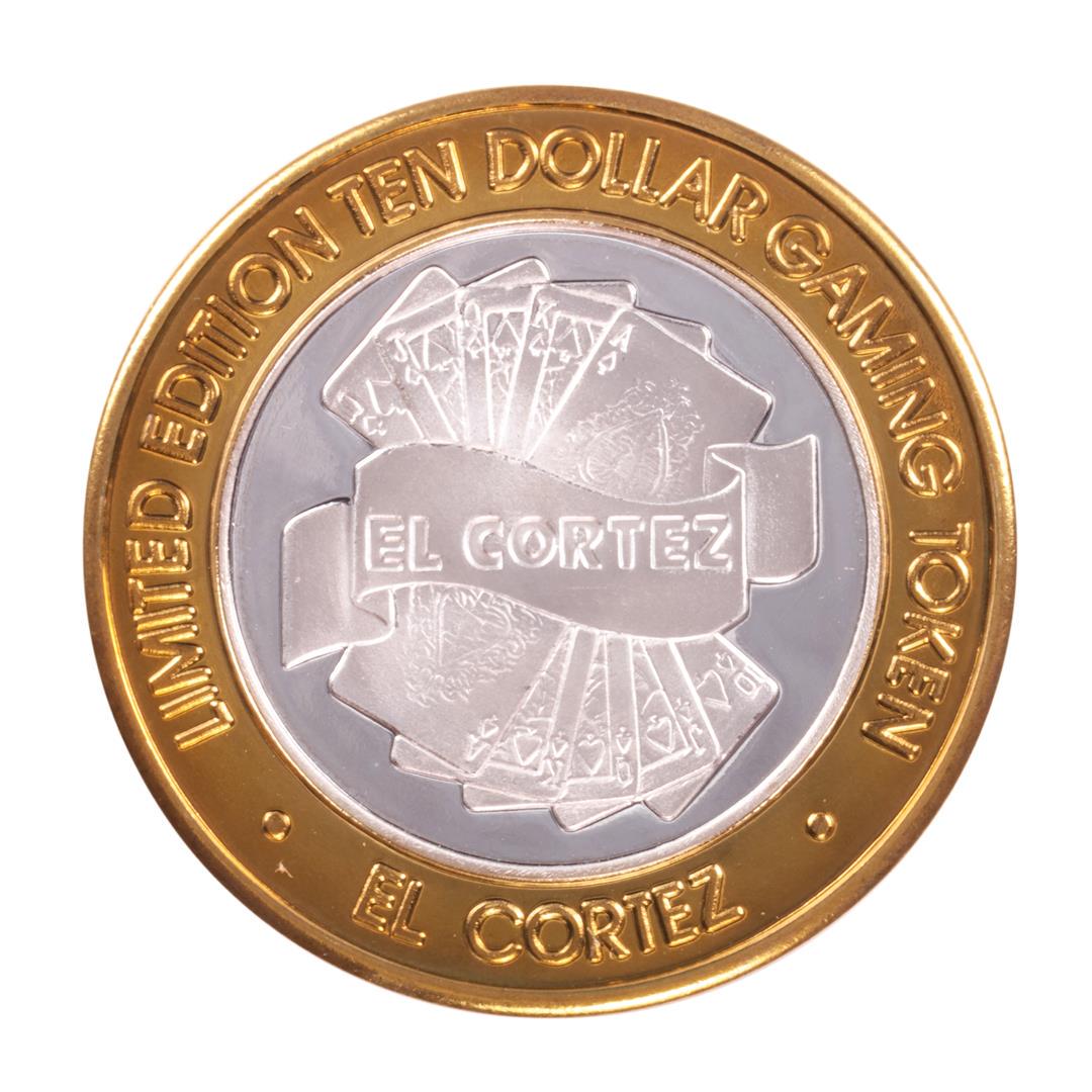 .999 Fine Silver El Cortez Hotel & Casino Las Vegas $10: One .999 Fine Silver El Cortez Hotel & Casino Las Vegas $10 Limited Edition Gaming Token.