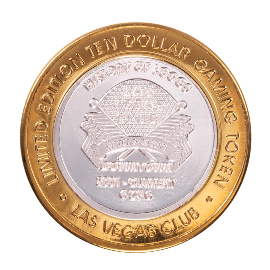 .999 Silver Las Vegas Club Nevada $10 Casino Limited: One .999 Silver Las Vegas Club Nevada $10 Casino Limited Edition Gaming Token.