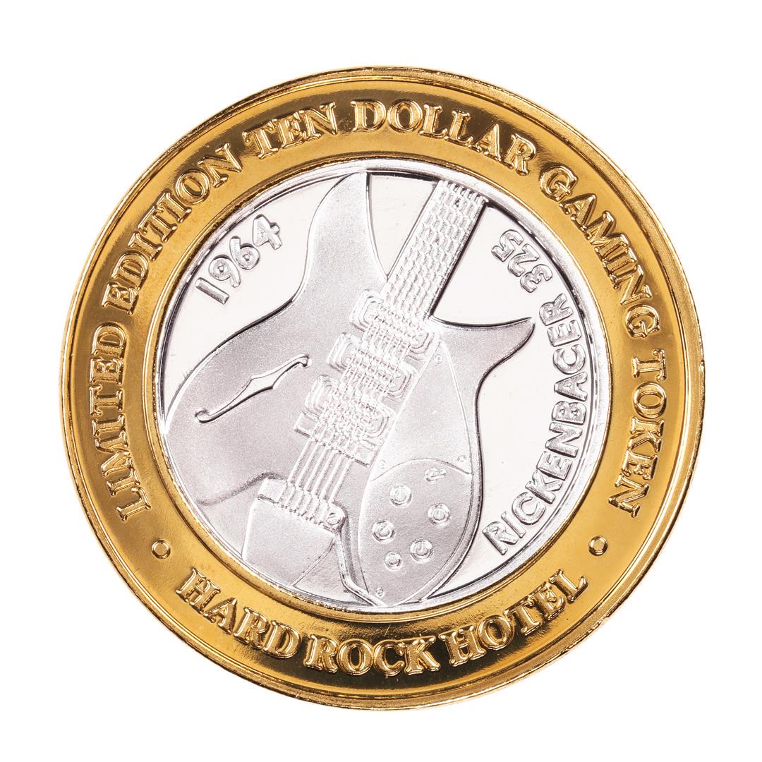 .999 Fine Silver Hard Rock Hotel & Casino Las Vegas $10: One .999 Fine Silver Hard Rock Hotel & Casino Las Vegas $10 Limited Edition Gaming Token.