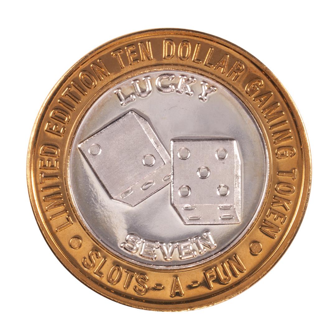 .999 Silver Slots A Fun Casino Las Vegas, NV $10: One .999 Silver Slots A Fun Casino Las Vegas, NV $10 Limited Edition Casino Gaming Token.