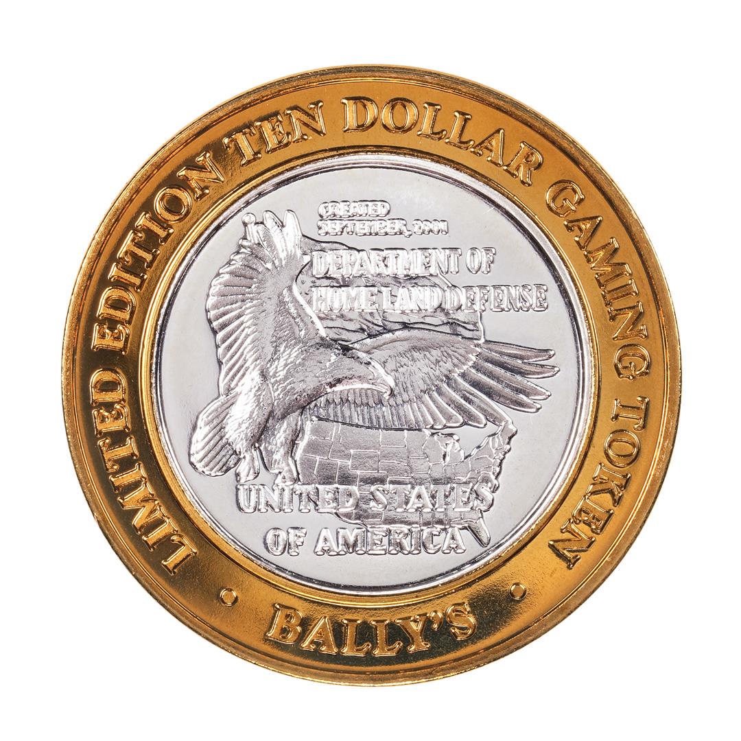 .999 Silver Ballys Las Vegas, Nevada $10 Casino Limited: One .999 Silver Ballys Las Vegas, Nevada $10 Casino Limited Edition Gaming Token.