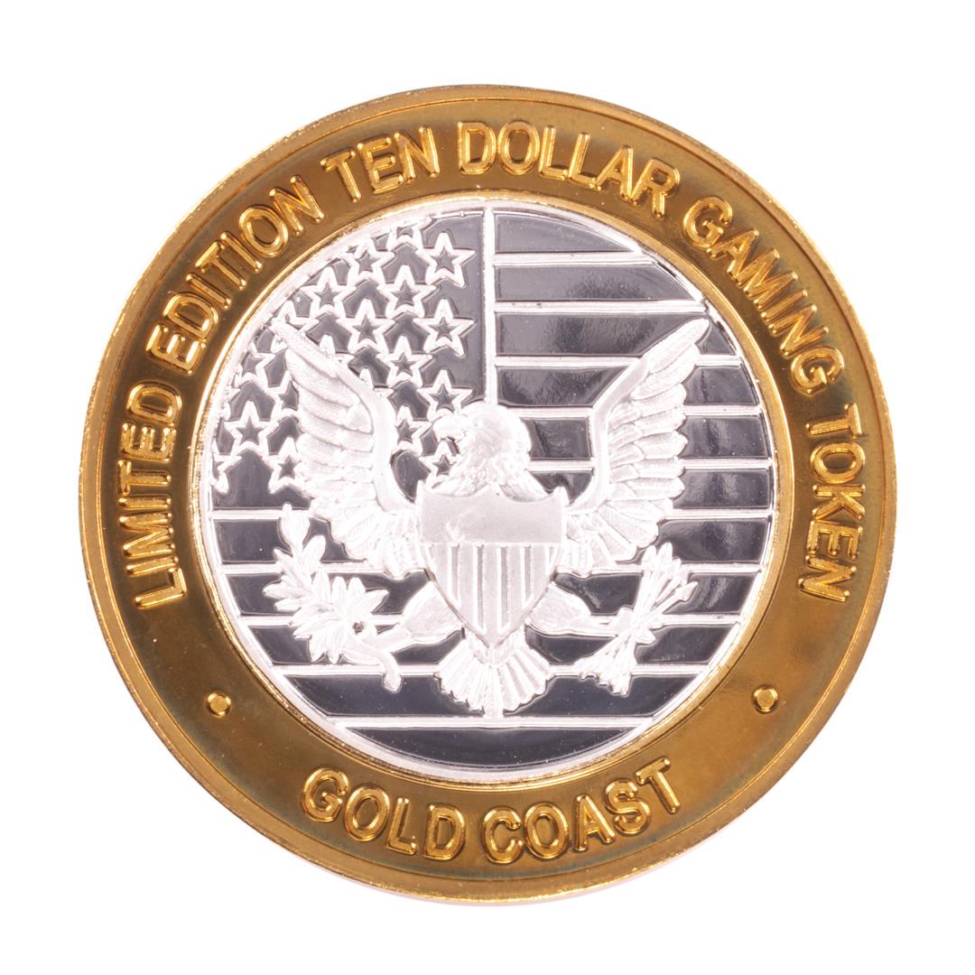 .999 Fine Silver Gold Coast Las Vegas, Nevada $10: One .999 Fine Silver Gold Coast Las Vegas, Nevada $10 Casino Limited Edition Gaming Token.