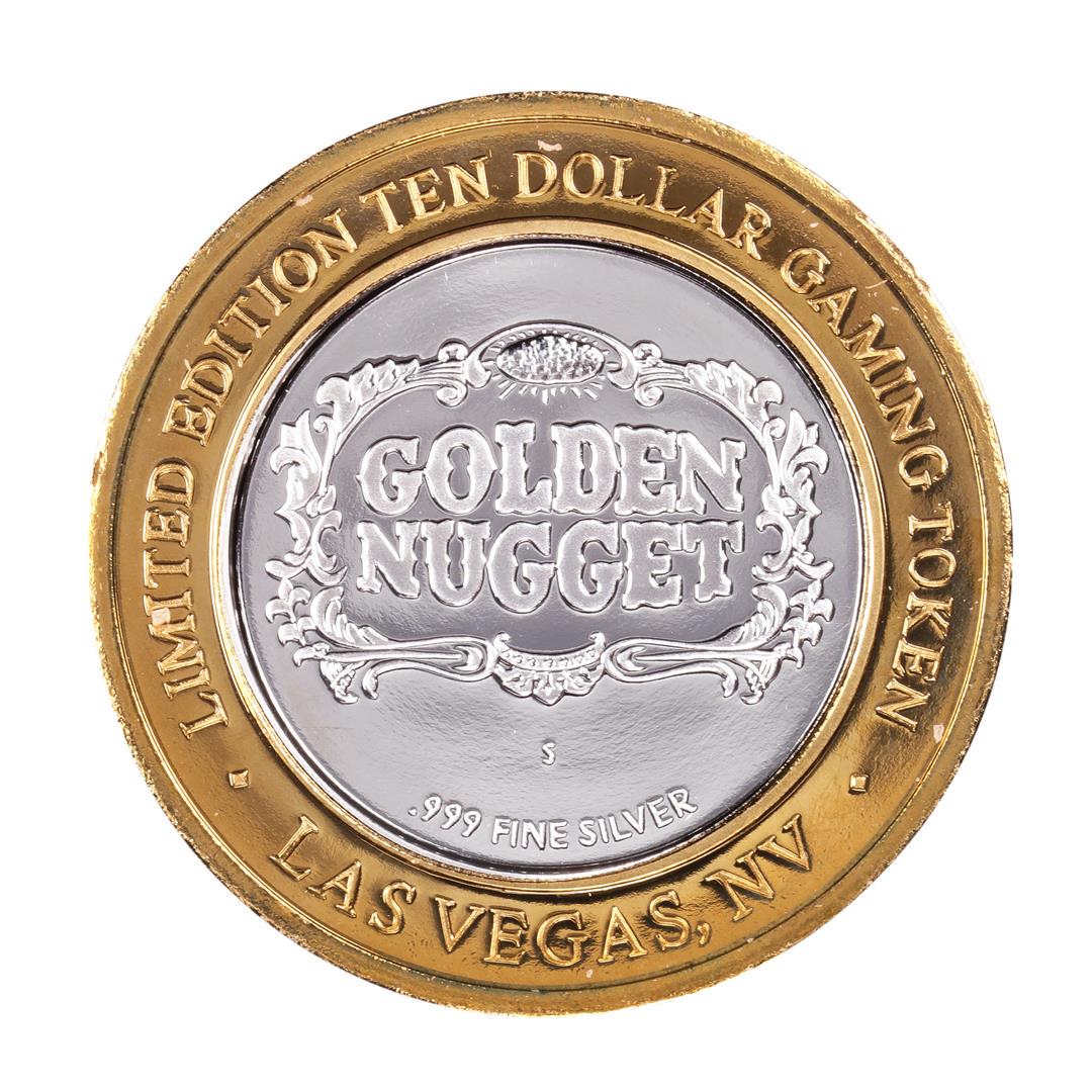 .999 Silver Golden Nugget Las Vegas $10 Casino Limited: One .999 Silver Golden Nugget Las Vegas $10 Casino Limited Edition Gaming Token.
