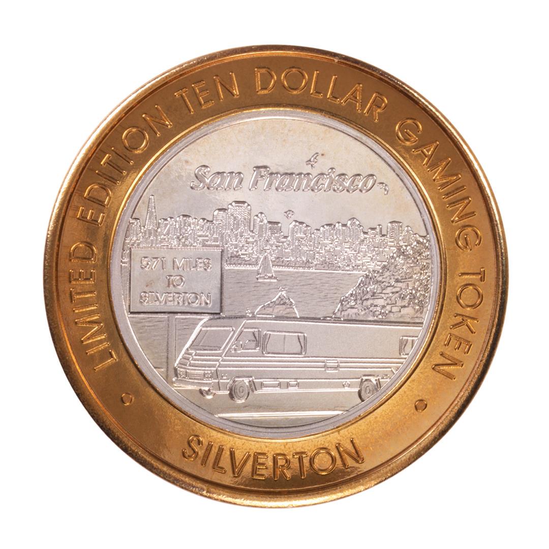 .999 Silver Silverton Casino Las Vegas, Nevada $10: One .999 Silver Silverton Casino Las Vegas, Nevada $10 Limited Edition Gaming Token.