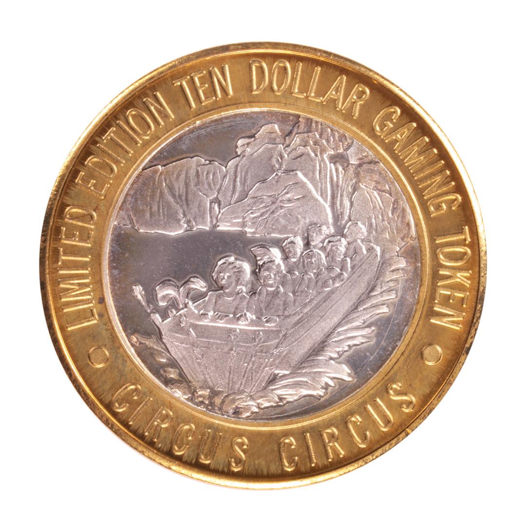 .999 Fine Silver Circus Circus Las Vegas, Nevada $10: One .999 Fine Silver Circus Circus Las Vegas, Nevada $10 Limited Edition Gaming Token.