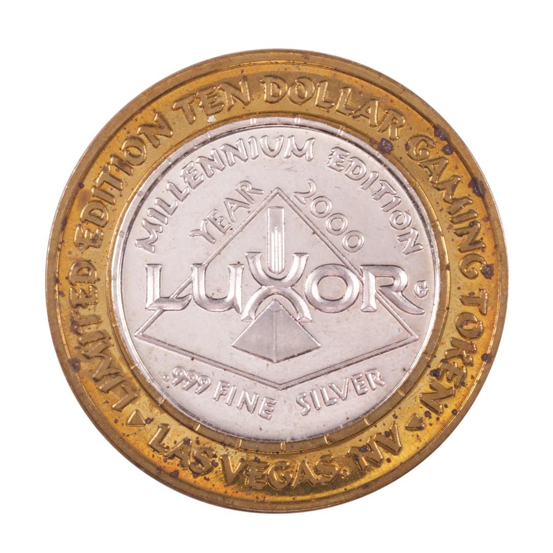.999 Fine Silver Luxor Las Vegas, Nevada $10 Limited: One .999 Fine Silver Luxor Las Vegas, Nevada $10 Limited Edition Gaming Token.