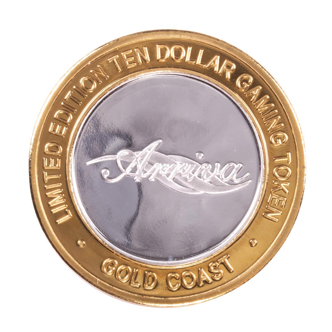 .999 Fine Silver Gold Coast Las Vegas, Nevada $10: One .999 Fine Silver Gold Coast Las Vegas, Nevada $10 Casino Limited Edition Gaming Token.