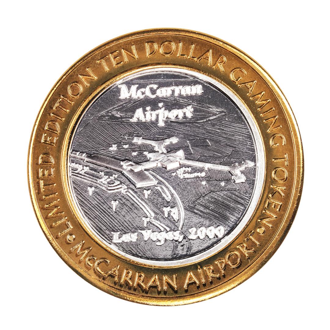 .999 Silver McCarran International Airport Las Vegas,: One .999 Silver McCarran International Airport Las Vegas, NV $10 Limited Casino Token.