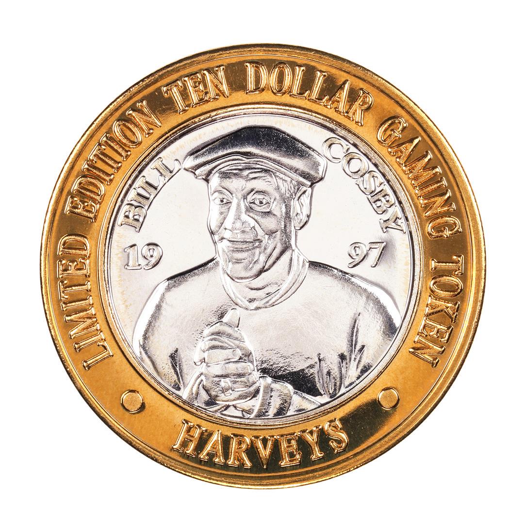 .999 Fine Silver Harveys Resort Lake Tahoe, Nevada $10: One .999 Fine Silver Harveys Resort Lake Tahoe, Nevada $10 Limited Edition Gaming Token.