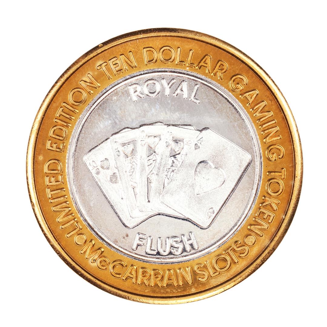 .999 Silver McCarran International Airport Las Vegas,: One .999 Silver McCarran International Airport Las Vegas, NV $10 Limited Casino Token.
