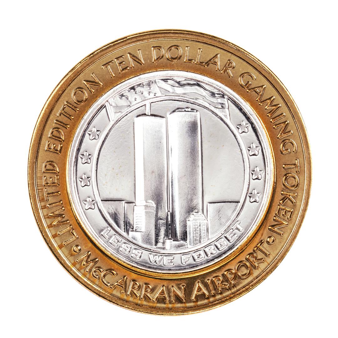 .999 Silver McCarran International Airport Las Vegas,: One .999 Silver McCarran International Airport Las Vegas, NV $10 Limited Casino Token.
