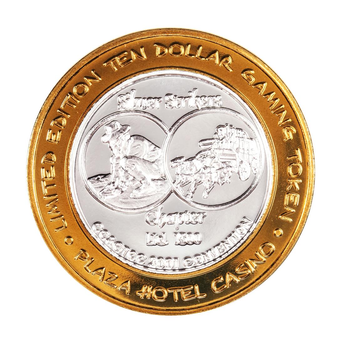 .999 Fine Silver Plaza Casino Las Vegas, Nevada $10: One .999 Fine Silver Plaza Casino Las Vegas, Nevada $10 Limited Edition Gaming Token.