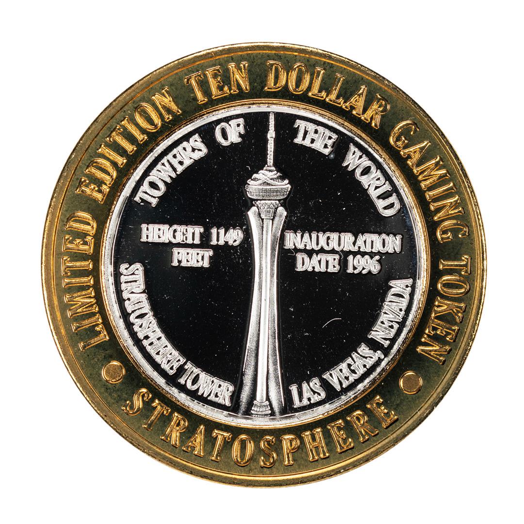 .999 Silver Stratosphere Las Vegas, NV $10 Casino: One .999 Silver Stratosphere Las Vegas, NV $10 Casino Limited Edition Gaming Token.