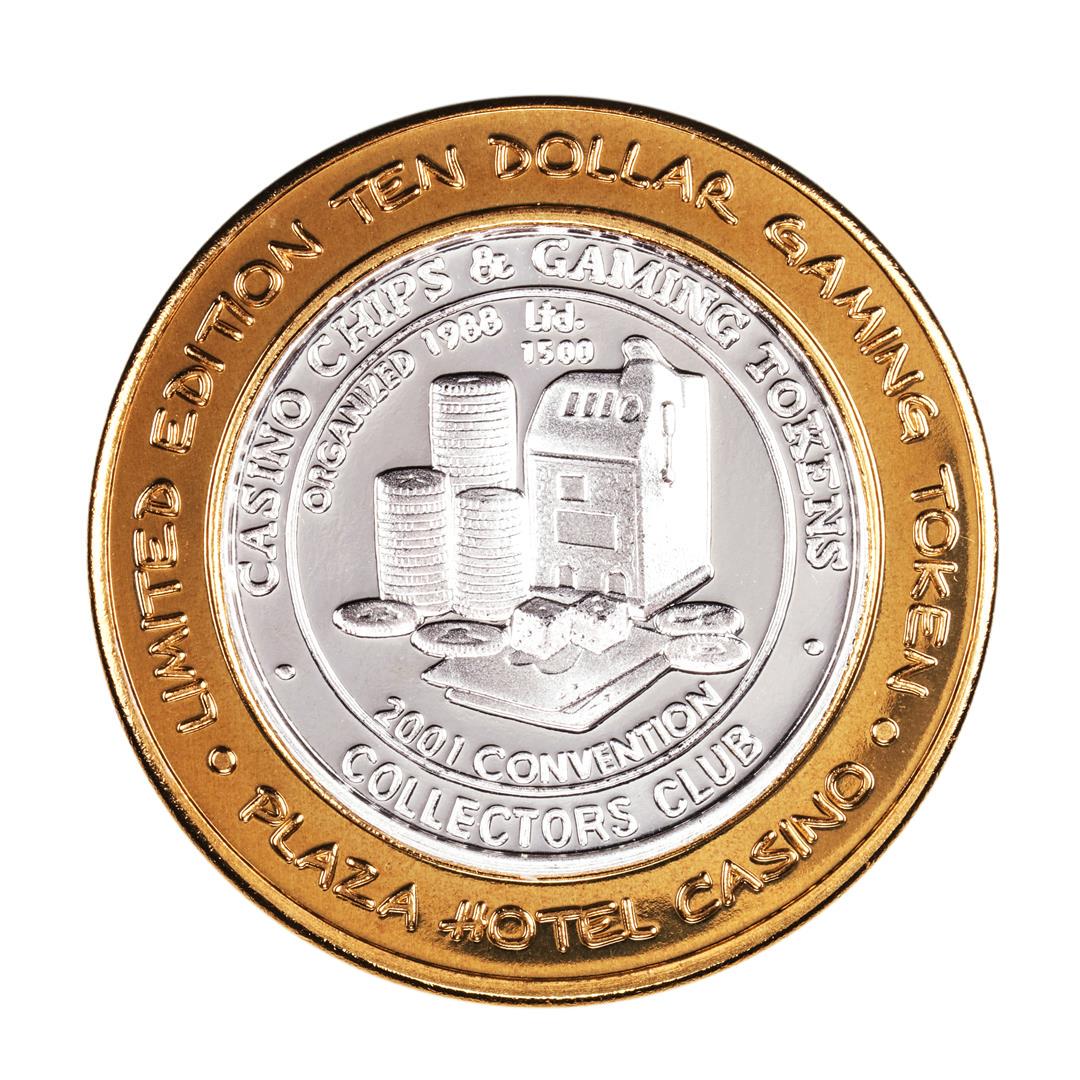 .999 Fine Silver Plaza Casino Las Vegas, Nevada $10: One .999 Fine Silver Plaza Casino Las Vegas, Nevada $10 Limited Edition Gaming Token.