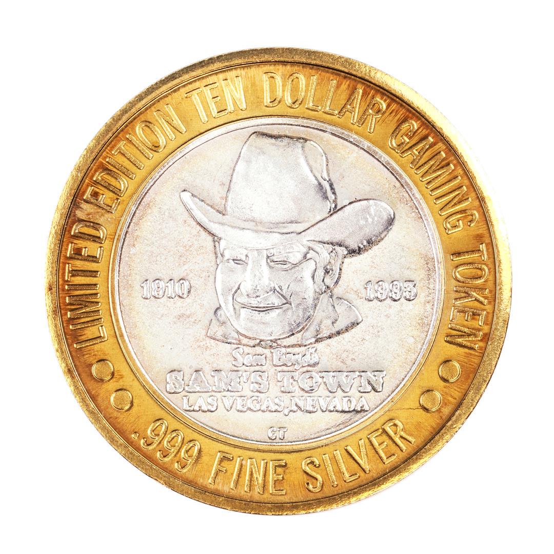 .999 Silver Sam's Town Las Vegas $10 Limited Edition: One .999 Silver Sam's Town Las Vegas $10 Limited Edition Casino Gaming Token.