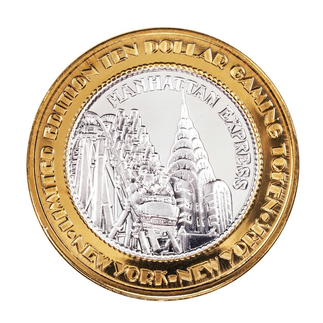.999 Fine Silver New York New York Las Vegas, Nevada: One .999 Fine Silver New York New York Las Vegas, Nevada $10 Limited Edition Gaming Token.