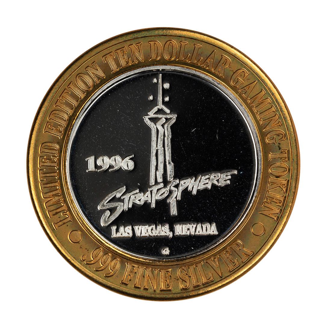 .999 Silver Stratosphere Las Vegas, NV $10 Casino: One .999 Silver Stratosphere Las Vegas, NV $10 Casino Limited Edition Gaming Token.