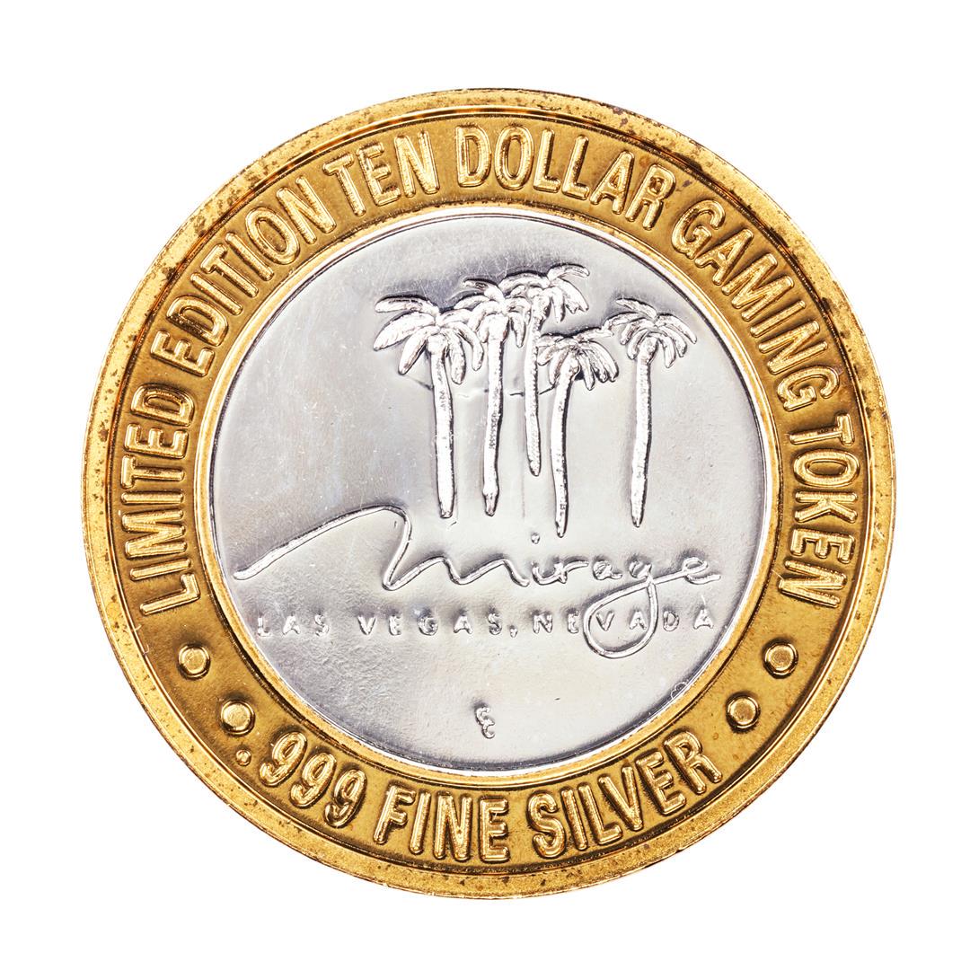 .999 Silver The Mirage Las Vegas, Nevada $10 Casino: One .999 Silver The Mirage Las Vegas, Nevada $10 Casino Gaming Token Limited Edition.