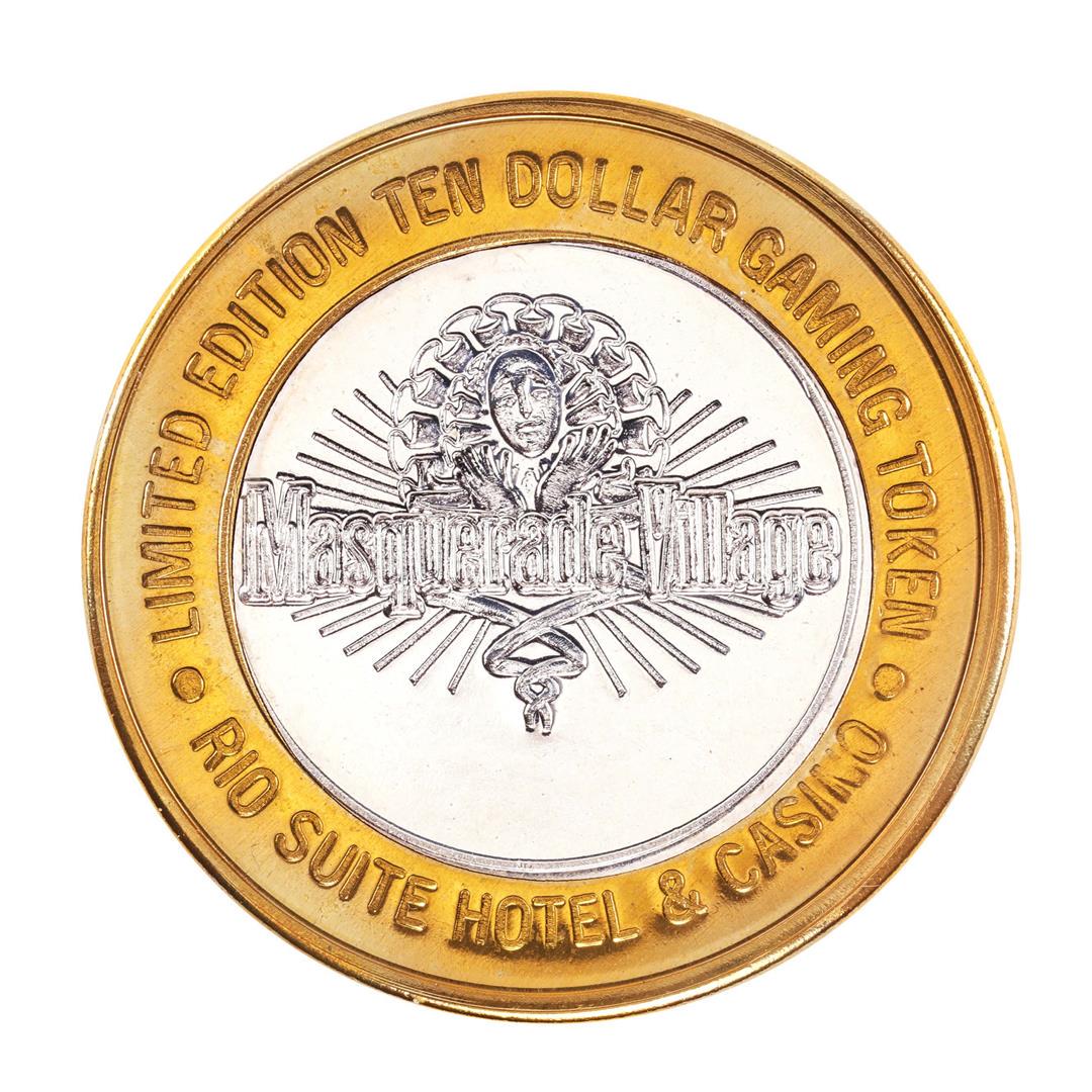 .999 Silver Rio Suite Hotel & Casino Las Vegas $10: One .999 Silver Rio Suite Hotel & Casino Las Vegas $10 Casino Limited Edition Gaming Token.