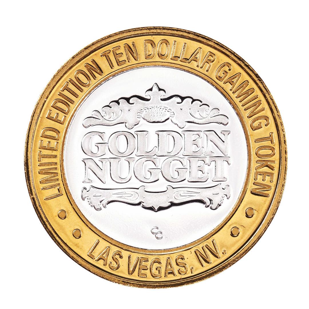 .999 Silver Golden Nugget Las Vegas $10 Limited Edition: One .999 Silver Golden Nugget Las Vegas $10 Limited Edition Casino Gaming Token.