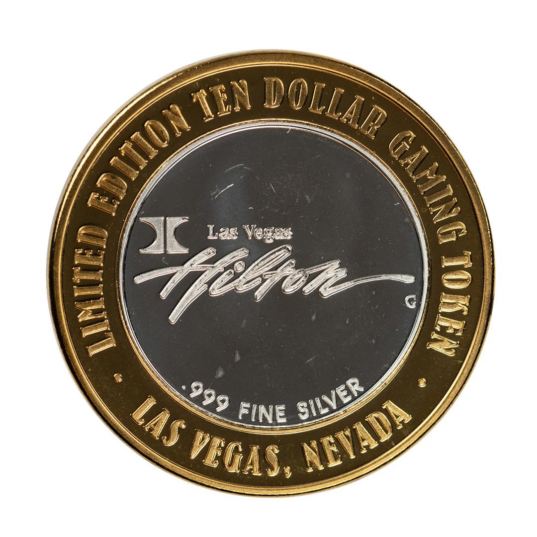 .999 Silver Hilton Las Vegas, Nevada $10 Casino Limited: One .999 Silver Hilton Las Vegas, Nevada $10 Casino Limited Edition Gaming Token.