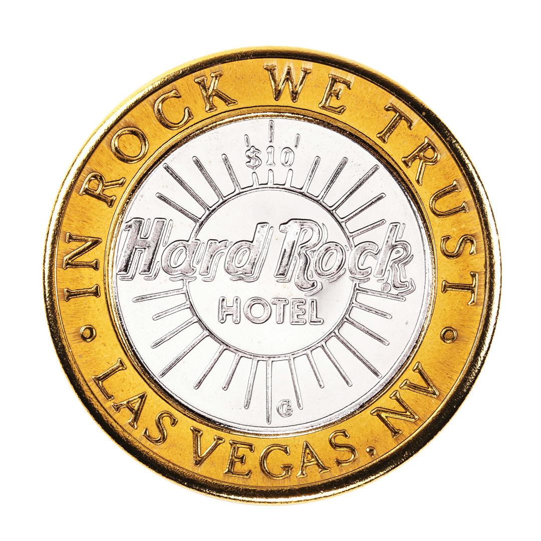 .999 Fine Silver Hard Rock Hotel & Casino Las Vegas $10: One .999 Fine Silver Hard Rock Hotel & Casino Las Vegas $10 Limited Edition Gaming Token.