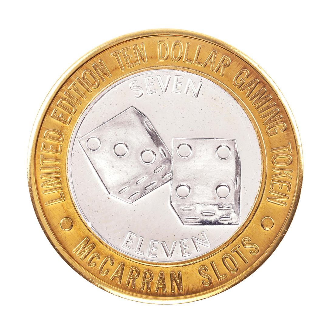 .999 Silver McCarran International Airport Las Vegas,: One .999 Silver McCarran International Airport Las Vegas, NV $10 Limited Casino Token.