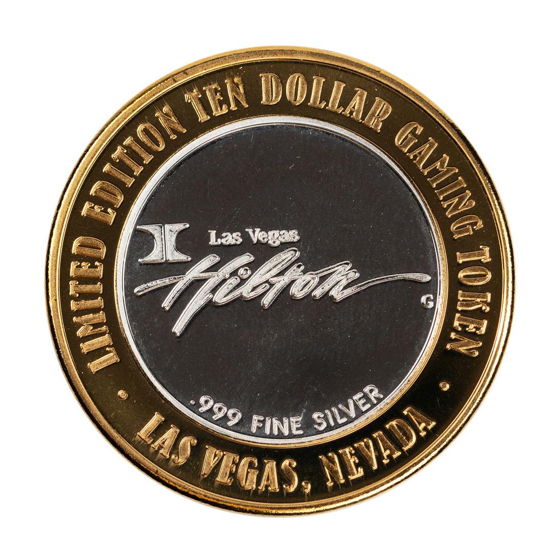 .999 Silver Hilton Las Vegas, Nevada $10 Casino Limited: One .999 Silver Hilton Las Vegas, Nevada $10 Casino Limited Edition Gaming Token.