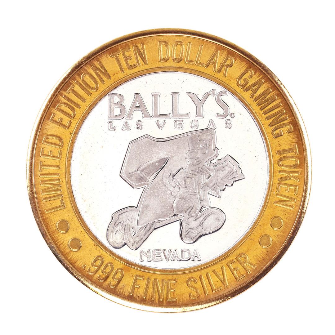 .999 Silver Bally's Las Vegas, Nevada $10 Casino: One .999 Silver Bally's Las Vegas, Nevada $10 Casino Limited Edition Gaming Token.