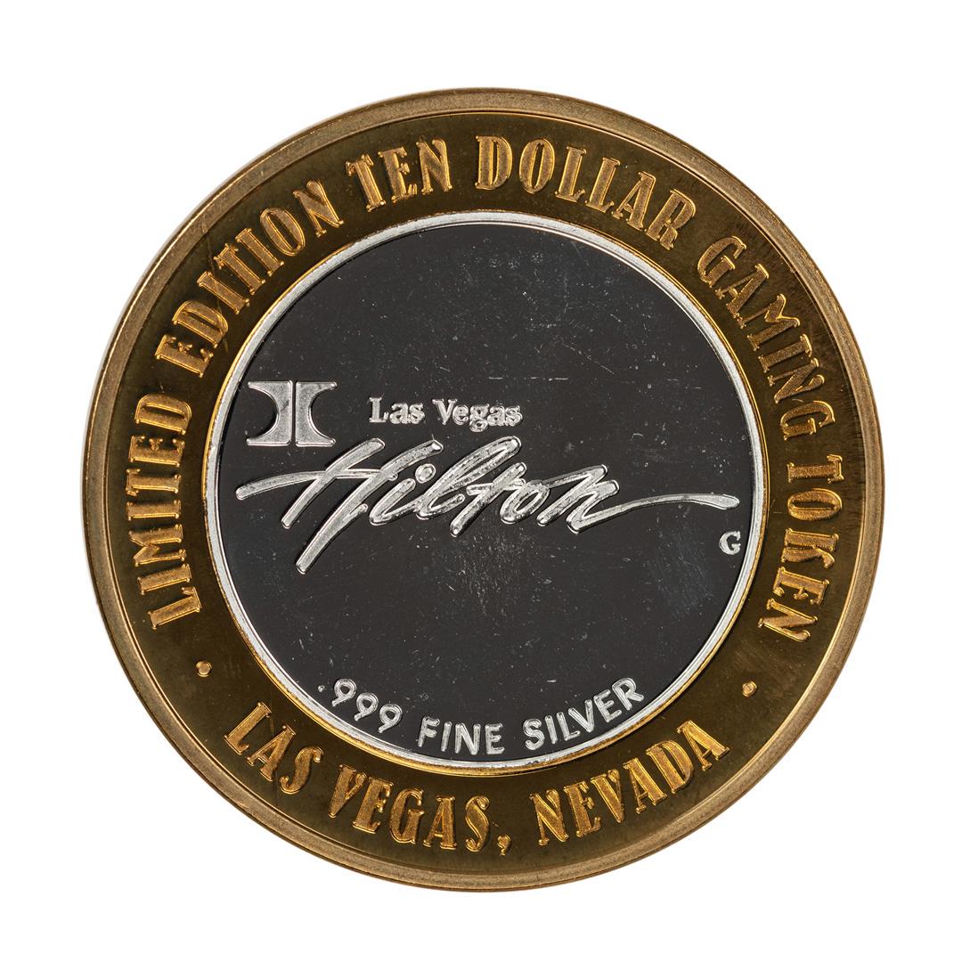 .999 Silver Hilton Las Vegas, Nevada $10 Casino Limited: One .999 Silver Hilton Las Vegas, Nevada $10 Casino Limited Edition Gaming Token.