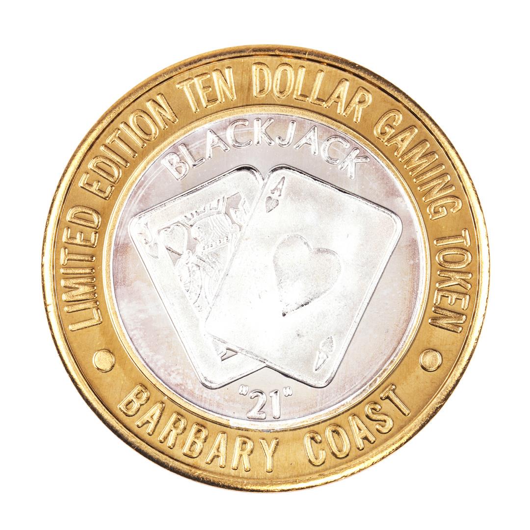 .999 Silver Barbary Coast Las Vegas, Nevada $10 Limited: One .999 Silver Barbary Coast Las Vegas, Nevada $10 Limited Edition Gaming Token.