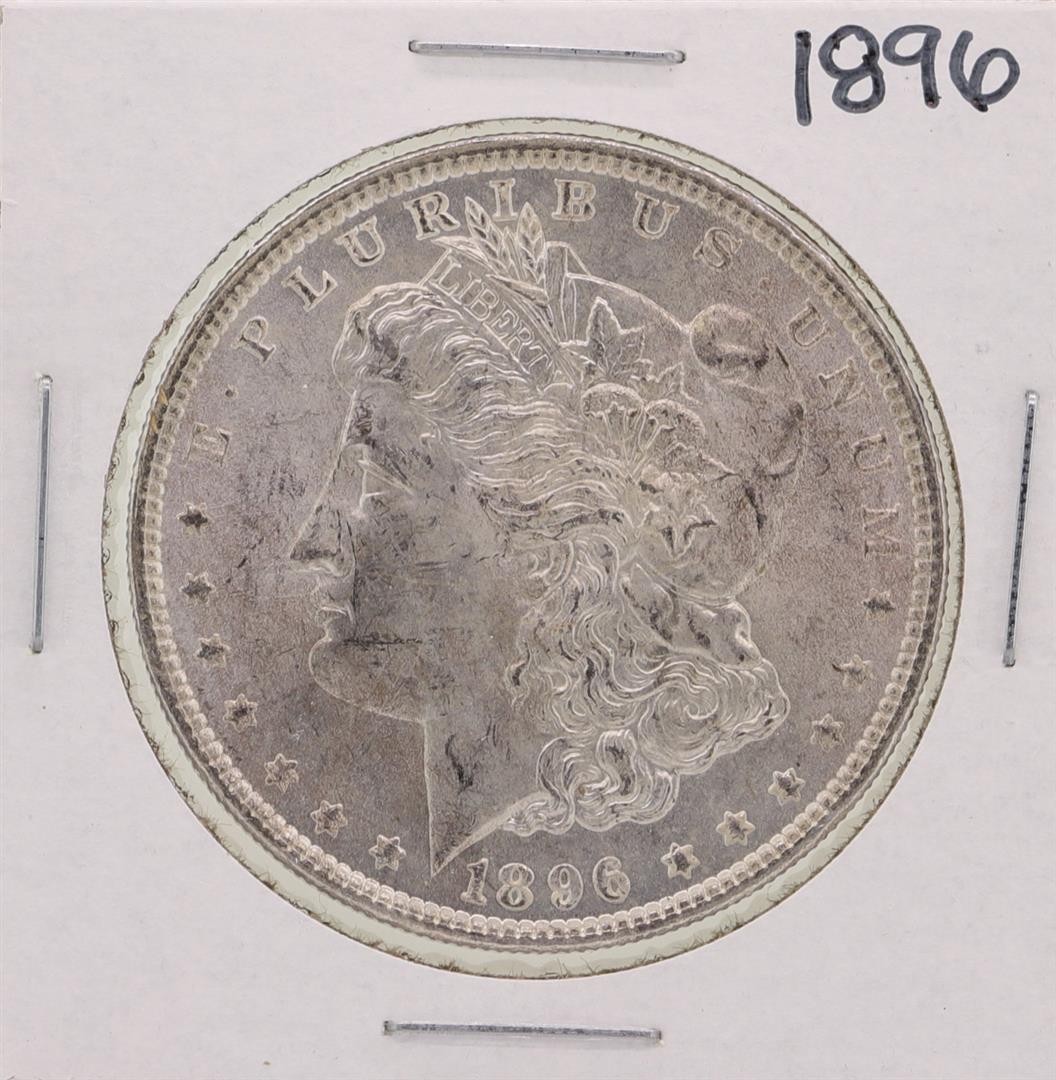 1896 $1 Morgan Silver Dollar Coin: One 1896 $1 Morgan Silver Dollar Coin.