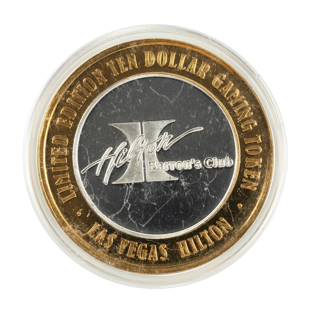 .999 Silver Hilton Las Vegas, Nevada $10 Casino Limited: One .999 Silver Hilton Las Vegas, Nevada $10 Casino Limited Edition Gaming Token.