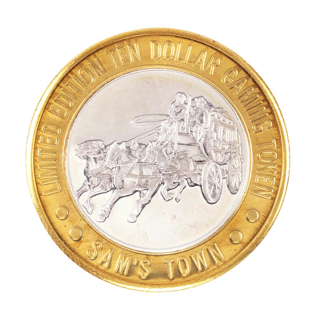 .999 Silver Sam's Town Las Vegas, Nevada $10 Limited: One .999 Silver Sam's Town Las Vegas, Nevada $10 Limited Edition Casino Gaming Token.