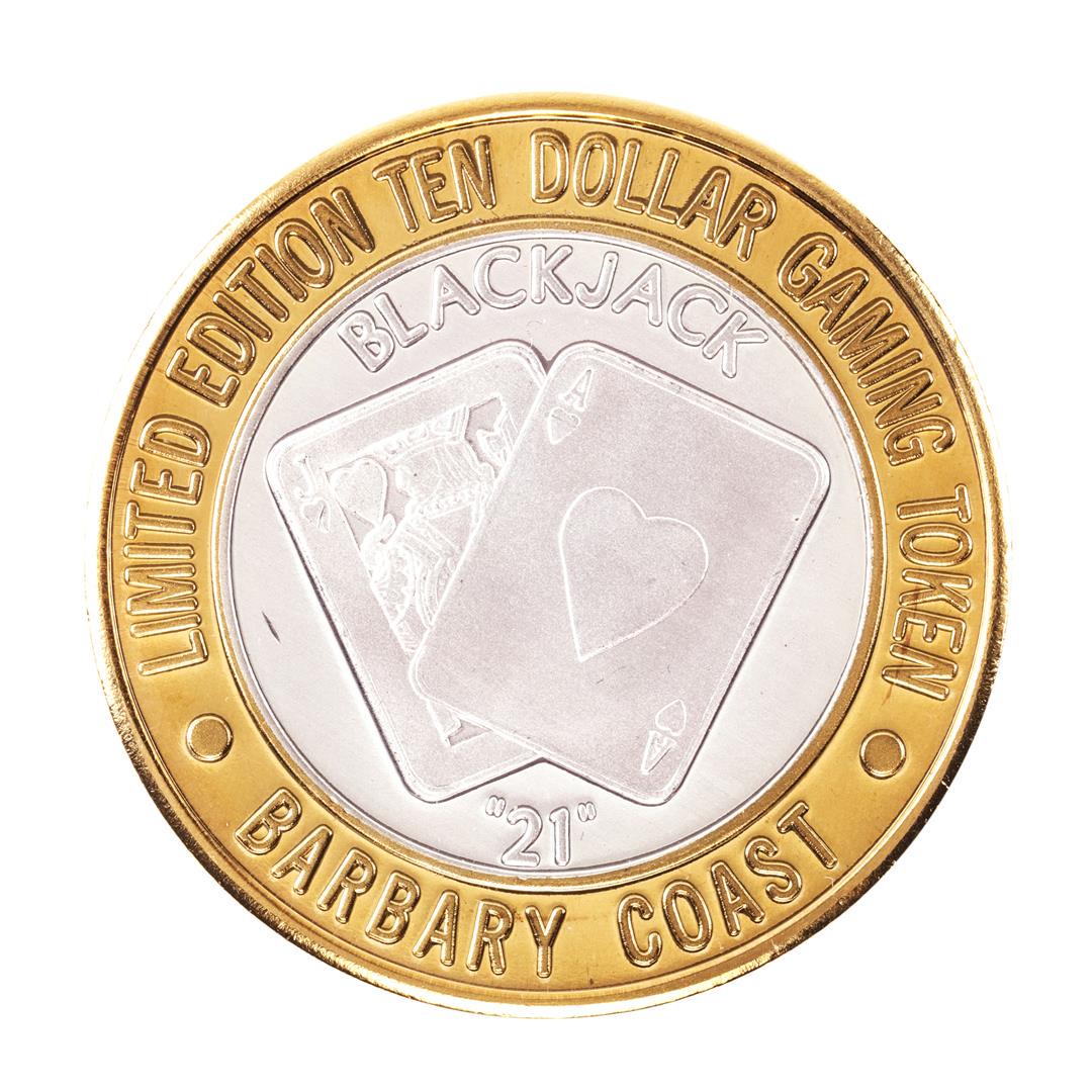 .999 Fine Silver Barbary Coast Casino Las Vegas, NV $10: One .999 Fine Silver Barbary Coast Casino Las Vegas, NV $10 Limited Edition Gaming Token.