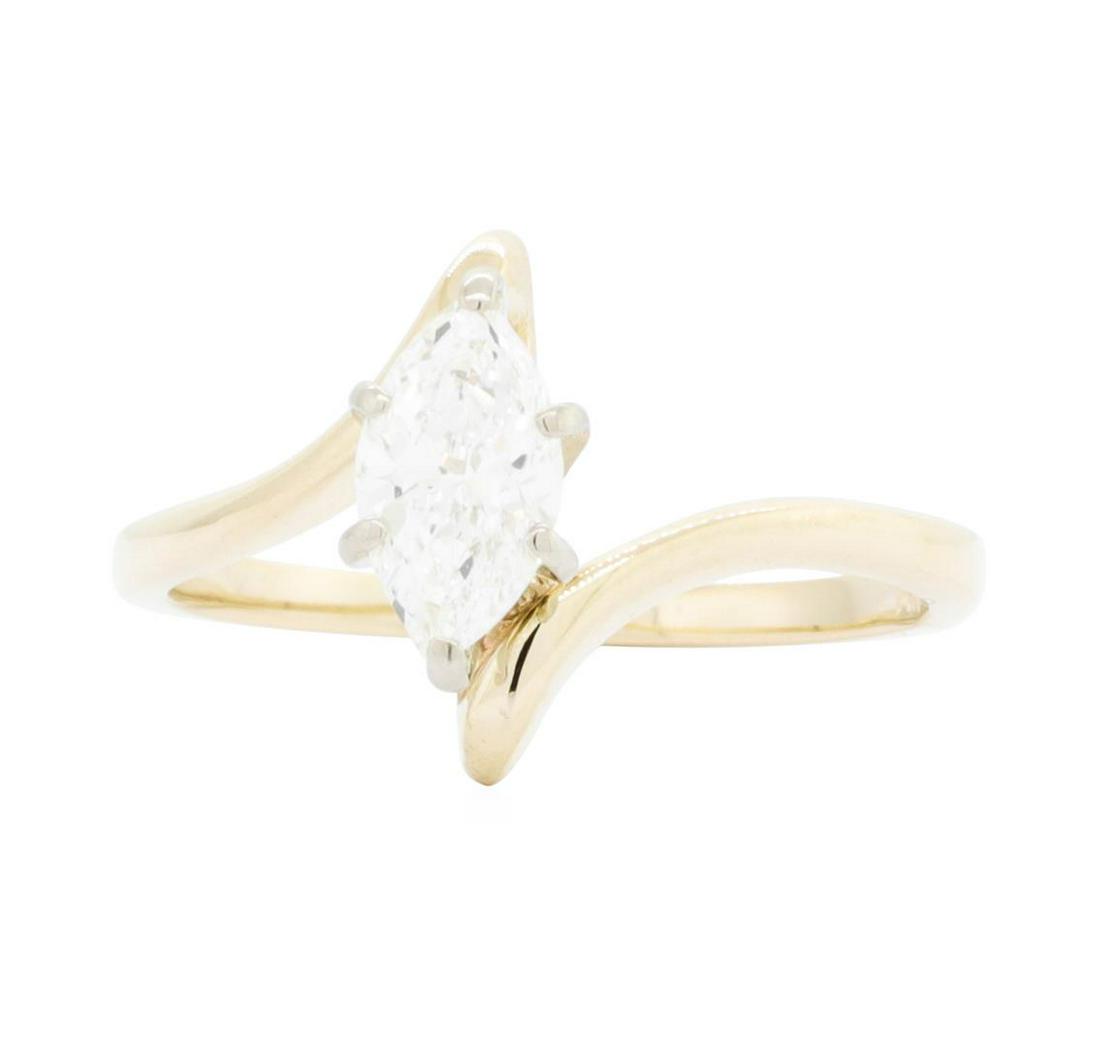 14KT Yellow Gold 0.50ct Diamond Solitaire Ring: One ring featuring: 14KT yellow gold weighing 2.0 grams containing one diamond center weighing 0.50ct. The ring is a size 4.