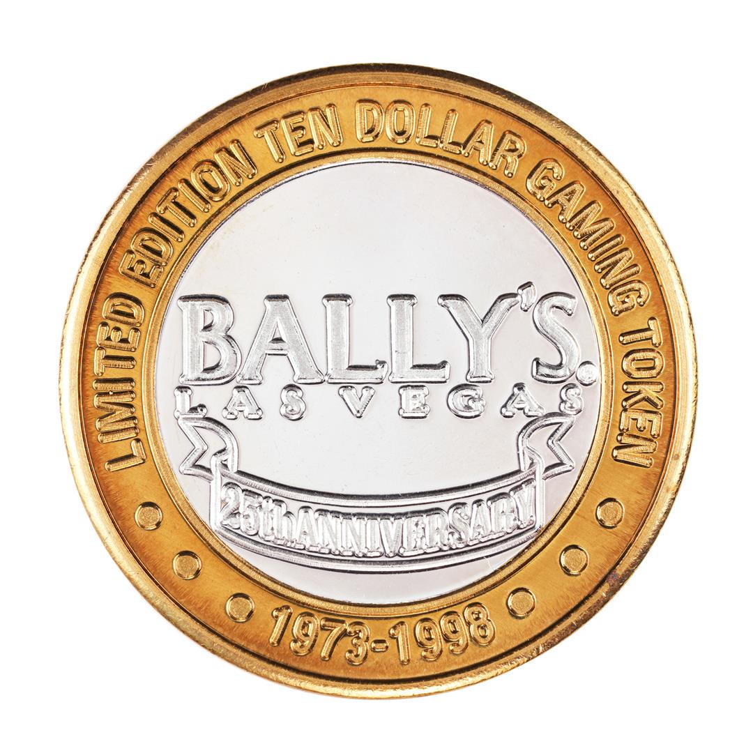 .999 Silver Bally's Las Vegas $10 Casino Limited: One .999 Silver Bally's Las Vegas $10 Casino Limited Edition Gaming Token.
