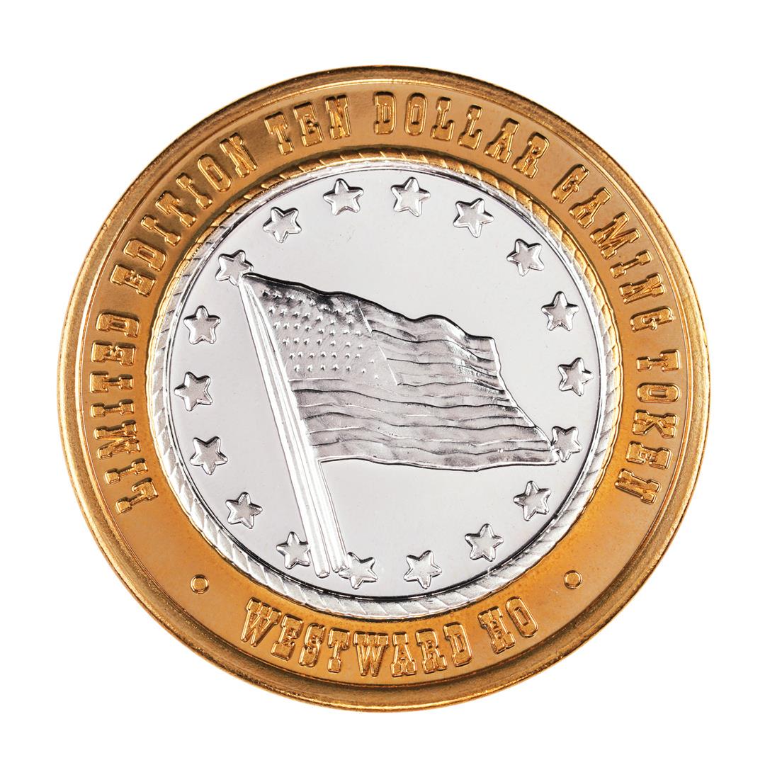 .999 Silver Westward Ho Casino Las Vegas $10 Casino: One .999 Silver Westward Ho Casino Las Vegas $10 Casino Gaming Token Limited Edition.
