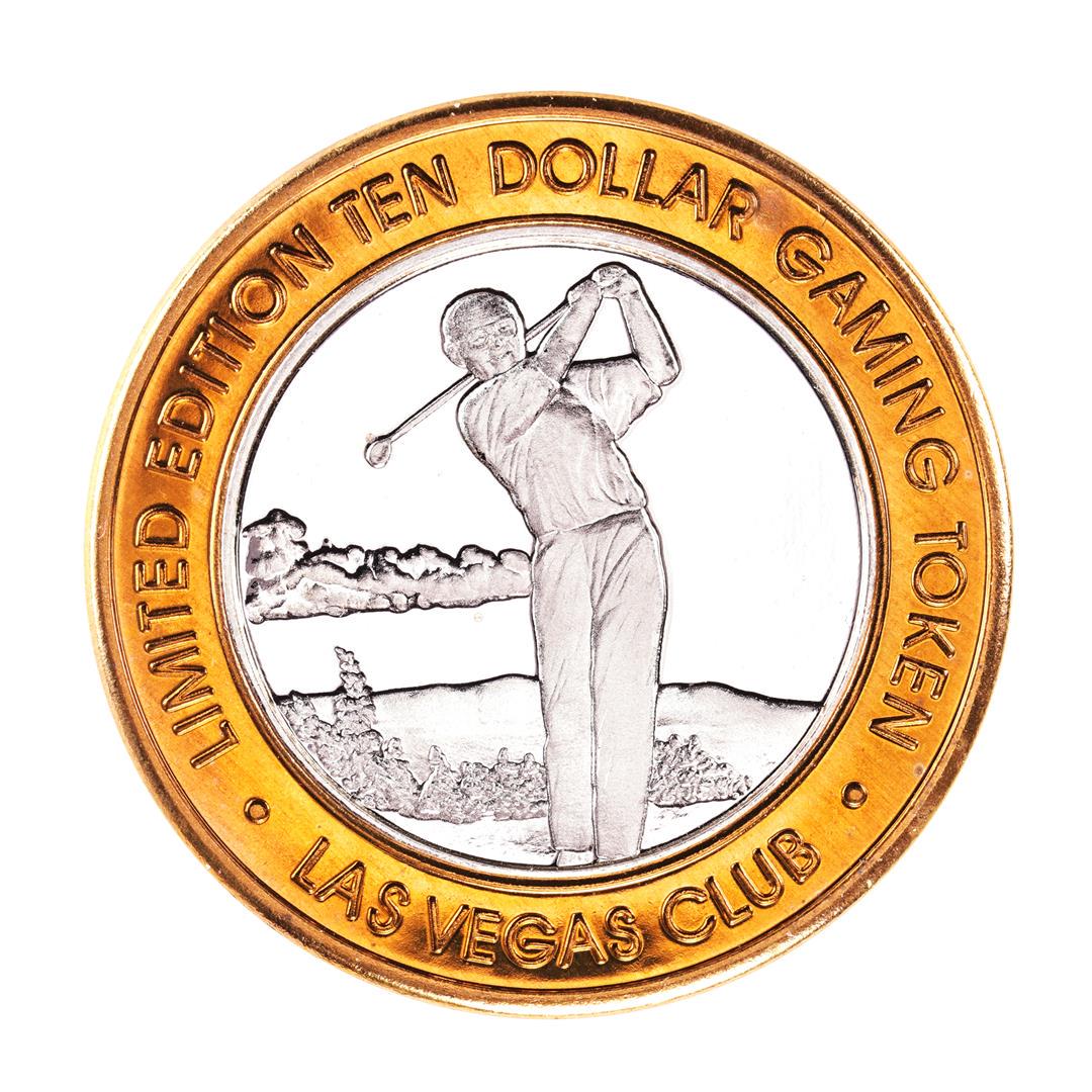 .999 Silver Las Vegas Club $10 Casino Limited Edition: One .999 Silver Las Vegas Club $10 Casino Limited Edition Gaming Token.