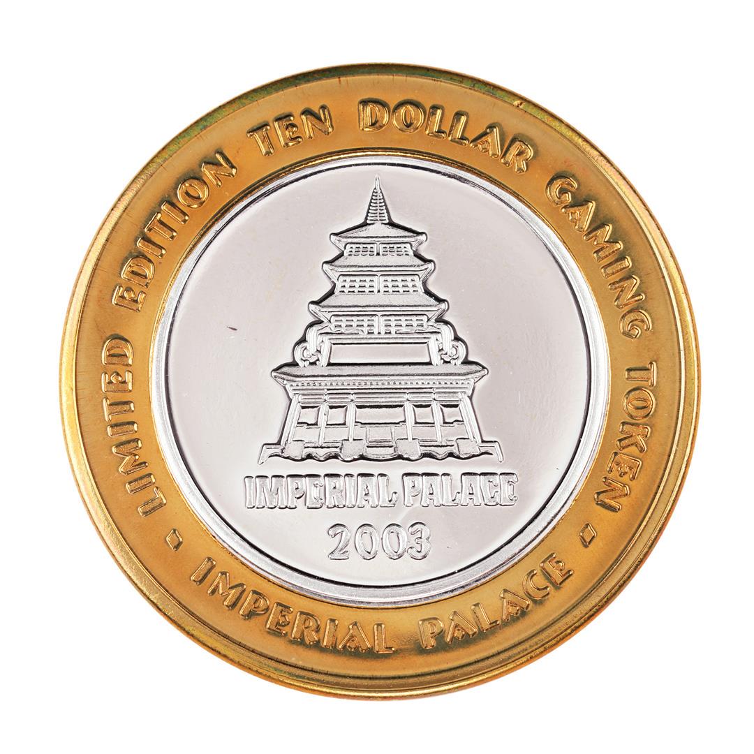.999 Silver Imperial Palace Hotel & Casino Las Vegas: One .999 Silver Imperial Palace Hotel & Casino Las Vegas $10 Limited Edition Gaming Token.