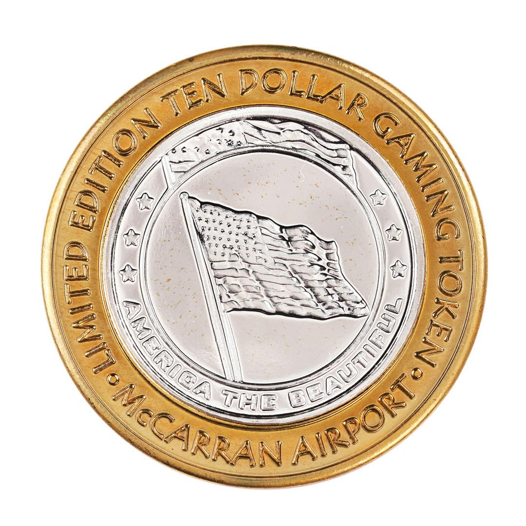 .999 Silver McCarran International Airport Las Vegas,: One .999 Silver McCarran International Airport Las Vegas, NV $10 Limited Gaming Token.