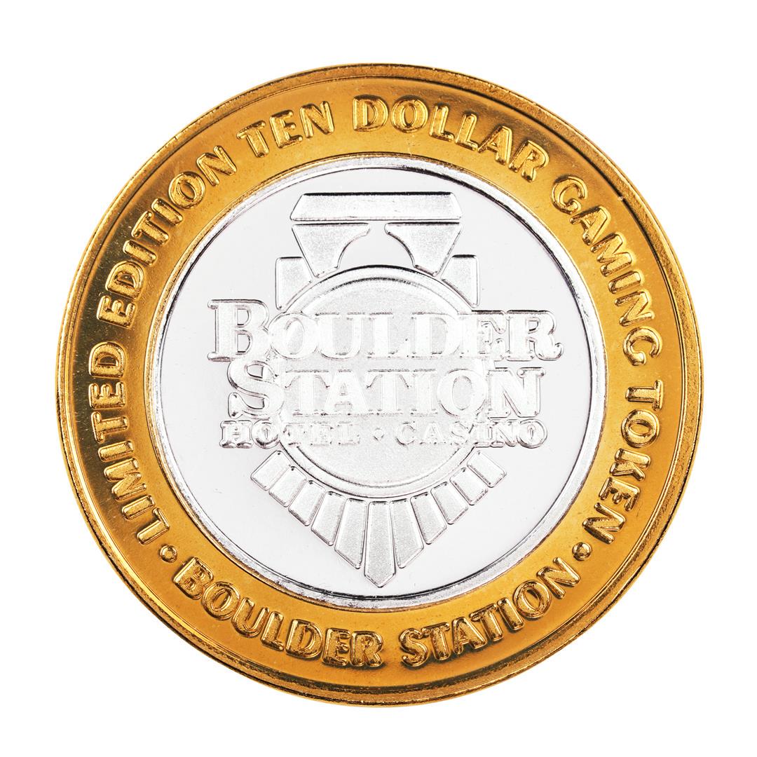 .999 Fine Silver Boulder Station Las Vegas, Nevada $10: One .999 Fine Silver Boulder Station Las Vegas, Nevada $10 Limited Edition Gaming Token.