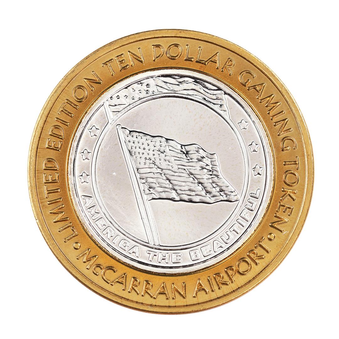 .999 Silver McCarran International Airport Las Vegas,: One .999 Silver McCarran International Airport Las Vegas, NV $10 Limited Gaming Token.