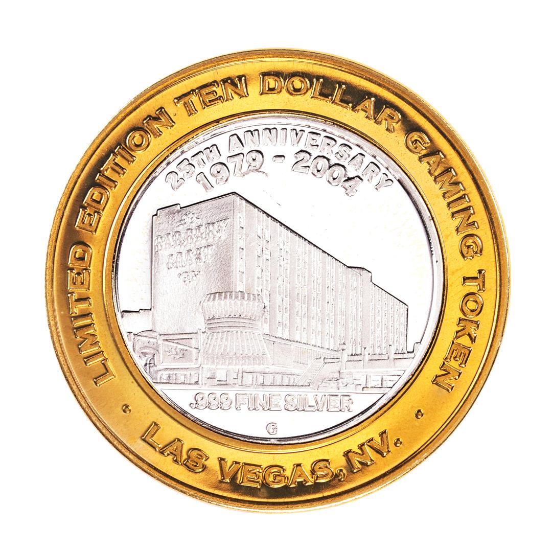 .999 Silver Barbary Coast Las Vegas, Nevada $10 Casino: One .999 Silver Barbary Coast Las Vegas, Nevada $10 Casino Limited Edition Gaming Token.
