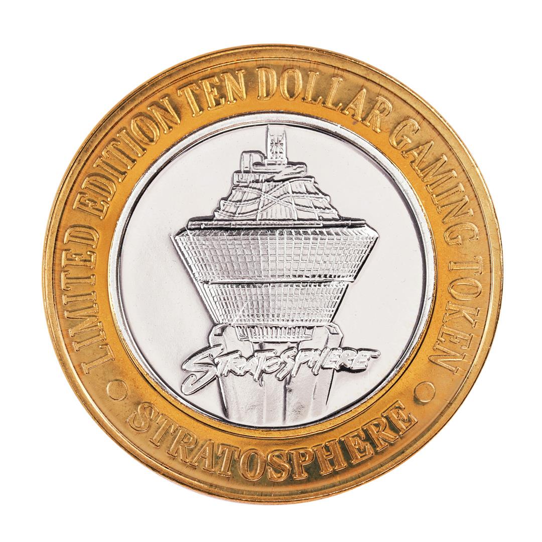 .999 Silver Stratosphere Las Vegas, NV $10 Casino: One .999 Silver Stratosphere Las Vegas, NV $10 Casino Limited Edition Gaming Token.